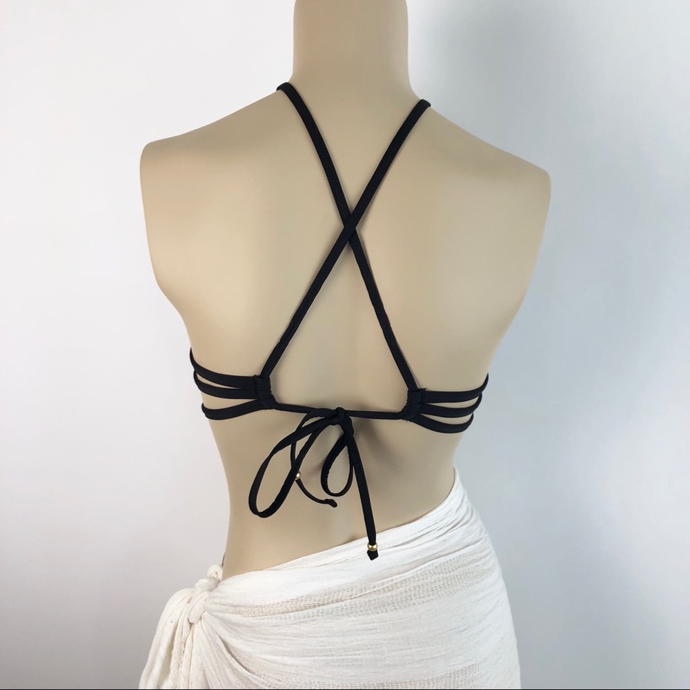 Nanette Lepore keyhole cross strap tie back top - Picture 5 of 7